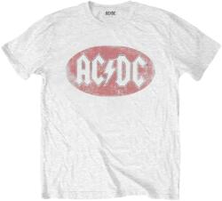 AC/DC Oval Logo Vintage Тениска с къс ръкав White S (ACDCTS70MW01)