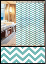 Bath Duck Zuhanyfüggöny - Peva - 180 X 180cm - Zig-zag (SC-PEVA-180X180-50-4)