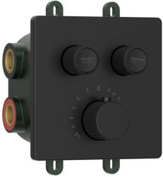 SAPHO SMARTSELECT falbasüllyesztett termosztatikus csaptelep, 2-irányú, matt fekete (RP042B) (RP042B)