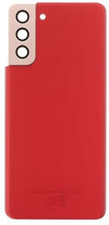 Samsung G996 Galaxy S21+ akkufedél (hátlap) kamera lencsével és ragasztóval, piros (gyári)