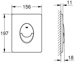 GROHE Start nyomólap, 2 mennyiséges, álló kivitel fekete (38964KF0)