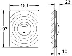 GROHE Surf Nyomólap AV1-hez, króm (38861000)