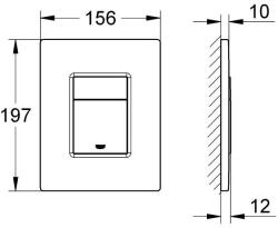 GROHE Even nyomólap, matt fekete DIY