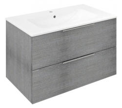 SAPHO Cirasa mosdótartó szekrény 2 fiókkal 79, 8x52x46 cm, ezüst tölgy CR801-1111 (CR801-1111)