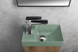 SAPHO Small Piccolino beton mosdó csaplyukkal 30, 8x17 cm, balos / zöld PK30023 (PK30023)