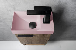 SAPHO Small Piccolino beton mosdó csaplyukkal 30, 8x17 cm, jobbos / rózsaszín PK30521 (PK30521)