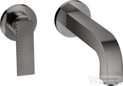 Hansgrohe AXOR CITTERIO falsík alatti mosdó csaptelep 22 cm-es kifolyóval, rombuszmetszéses fogantyúval, nem zárható leeresztővel, polírozott fekete króm 39181330 (39181330)