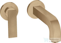 Hansgrohe AXOR CITTERIO falsík alatti mosdó csaptelep 22 cm-es kifolyóval, rombuszmetszéses fogantyúval, nem zárható leeresztővel, szálcsiszolt bronz 39181140 (39181140)