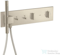 Hansgrohe AXOR SHOWERCOMPOSITION 2 utas termosztátos falsík alatti kád /zuhany csaptelep, szálcsiszolt nikkel 12571820 (12571820)