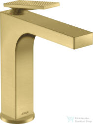 Hansgrohe AXOR CITTERIO 160 mosdó csaptelep rombuszmetszéses fogantyúval, automata leeresztővel, szálcsiszolt sárgaréz hatású 39071950 (39071950)