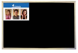 VICTORIA Krétás tábla, fekete felület, nem mágneses, 40x60 cm, fakeret, V (VVI10) (VVI10)