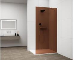 POLYSAN Sapho ESCA White Matt fix zuhanyfal, fali profillal, sarok merevítővel, barna üveg, 1200mm (ES1512-03)