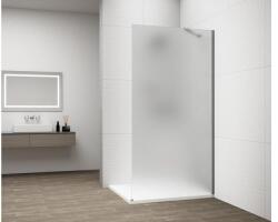 POLYSAN Sapho ESCA CHROME fix zuhanyfal, fali profillal, sarok merevítővel, matt üveg, 1500mm (ES1115-01)