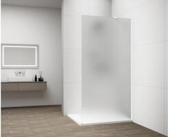 POLYSAN Sapho ESCA White Matt fix zuhanyfal, fali profillal, sarok merevítővel, matt üveg, 700mm (ES1170-03)