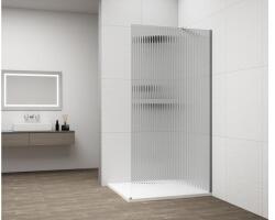 POLYSAN Sapho ESCA CHROME fix zuhanyfal, fali profillal, sarok merevítővel, mintás üveg, 1000mm (ES1310-01)