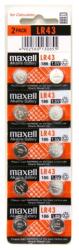 Maxell Maxell: Alkáli gombelem LR43 1.5V 10db-os bliszteses csomagolásban (131418) - jatekshop