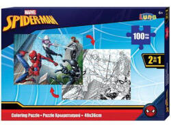 Luna Pókember színezhető 2 az 1-ben puzzle 100db-os (000500941) - jatekshop
