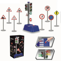 Magic Toys Közlekedési táblák 9 db-os játékszett fénnyel (MKL587723) - jatekshop