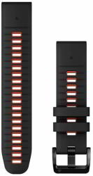 Garmin Óraszíj 22 mm fekete/piros szilikon (QuickFit) (010-13280-06)