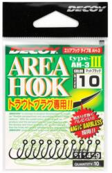 Decoy Horog Decoy Ah-3 Area Hook Type III Mat Black Barbless #10 (811429)