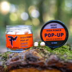 Feedermánia HIGH POWER POP-UP boilies & barrels 8 mm secret cream (F0974037)
