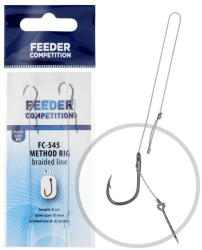 Carp Zoom Feeder Competition FC-545 method elõkötött horog fonott, 8cm, #8; 10 mm; o0, 14mm, 2db (CZ4266)