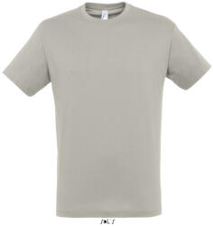SOL'S Uniszex REGENT kereknyakú rövid ujjú pamut póló, SOL'S SO11380, Light Grey-2XL (so11380lgr-2xl)