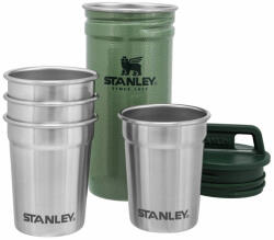STANLEY Set 4 pahare shot cu pahar pentru transport cu inchidere, Stanley, Hammertone Green ST10-01705-039