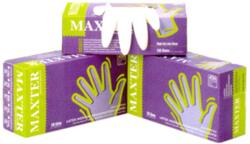 Maxter Latex Orvosi Kesztyű, púderezett, fehér, 100db, M méretben