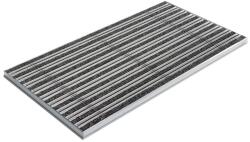 ACO Ștergător de picioare încastrabil ACO Self Vario, cu ramă din aluminiu și grătar benzi textile si profile perie, 750x500x30mm Pres