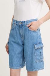 Pepe Jeans farmer rövidnadrág RELAXED SHORT HW WORKER női, barna, sima, magas derekú, PL801136 - barna 27