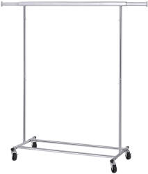 Jurhan Suport pentru haine INEZ cu roți, max. 90kg, 83, 5x45x160cm, argintiu