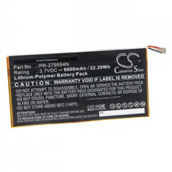 VHBW Baterie pentru Acer Iconia One 10 / B3-A20, 6-pinski priključek, 6000 mAh (BW888202504)