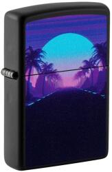 Zippo Brichetă Zippo 49809 Black Light Sunset and Palm Trees (49809)