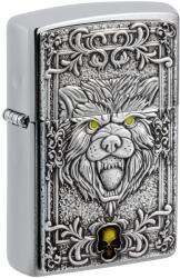 Zippo Brichetă Zippo 48690 Wolf and Skull Emblem (48690) Bricheta