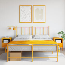 vidaXL 2 db mustársárga acél éjjeliszekrény 36 x 39 x 50, 5 cm (843061) - balena