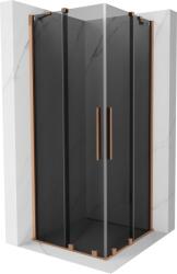 Mexen Velar Cabină de duș dublă cu uși glisante 80 x 80 cm, grafit, cupru periat - 871-080-080-42-65 (871-080-080-42-65)