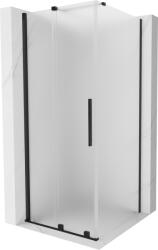 Mexen Velar cabină de duș glisantă 110 x 110 cm, înghețată, neagră - 871-110-110-31-70 (871-110-110-31-70)