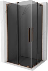 Mexen Velar L Cabină de duș duo glisantă 90 x 80 cm, grafit, aur roz - 871-090-080-02-43-60 (871-090-080-02-43-60)