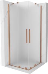 Mexen Velar Duo cabină de duș glisantă 80 x 80 cm, geam sablat, cupru periat - 871-080-080-32-65 (871-080-080-32-65)