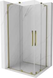 Mexen Velar L Duo cabină de duș glisantă 90 x 80 cm, transparentă, aurie - 871-090-080-02-03-50 (871-090-080-02-03-50)