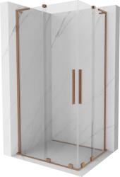 Mexen Velar L Duo cabină de duș glisantă 90 x 80 cm, transparent, cupru periat - 871-090-080-02-03-65 (871-090-080-02-03-65)