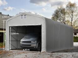 TOOLPORT Ponyvagarázs, 5x10m, PVC ponyva, szürke, statikai megerősítés nélkül Sátorgarázs, Autó sátor, Fóliagarázs - (99481)