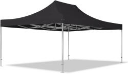 TOOLPORT Összecsukható pavilon, Aluminium, 4x6m, oldalpanelek nélkül, fekete Pavilon sátor, Piaci sátor, Pop up sátor - (578934)