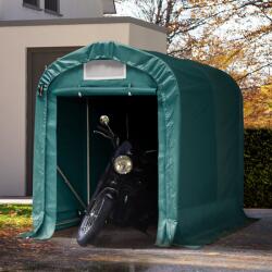 TOOLPORT Ponyvagarázs, 1, 6x2, 4m, PVC ponyva, sötét zöld, statikai megerősítés nélkül Sátorgarázs, Autó sátor, Fóliagarázs - (67833)
