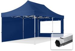 TOOLPORT Összecsukható pavilon, Aluminium, 3x6m, 2 oldalpanellel együtt, sötétkék Pavilon sátor, Piaci sátor, Pop up sátor - (600232)