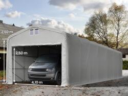 TOOLPORT Ponyvagarázs, 5x24m, PVC ponyva, szürke, statikai megerősítéssel (kemény alap) Sátorgarázs, Autó sátor, Fóliagarázs - (99401)