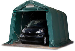 TOOLPORT Ponyvagarázs, 2, 4x3, 6m, PVC ponyva, sötét zöld, statikai megerősítés nélkül Sátorgarázs, Autó sátor, Fóliagarázs - (77835)