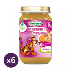 Univer INGYENES SZÁLLÍTÁS - Univer édesburgonya csirkehússal, 6 hó+ (6x163 g)