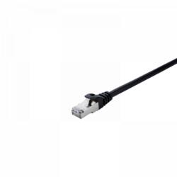V7 - S/FTP Cat7 patch kábel 0, 5m - Fekete - V7CAT7FSTP-50C-BLK (V7CAT7FSTP-50C-BLK)